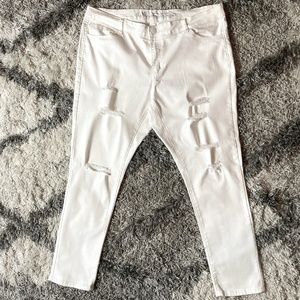 White Plus Size Straight Leg Jean